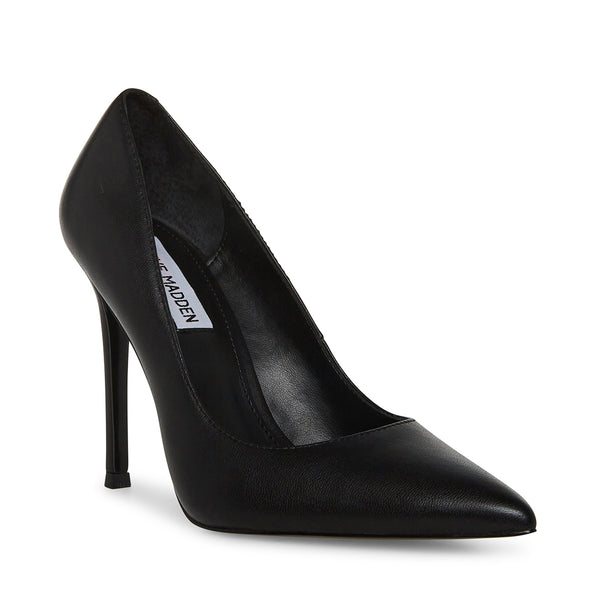 EVELYN BLACK LEATHER - Women's Shoes - Steve Madden Canada