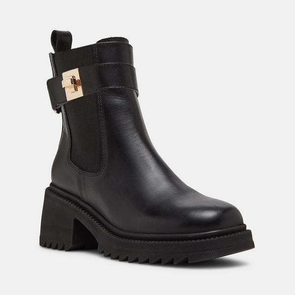 GATES BLACK LEATHER - Women's Shoes - Steve Madden Canada