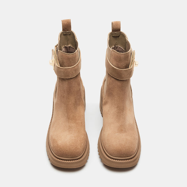 GATES TAUPE SUEDE - Women's Shoes - Steve Madden Canada