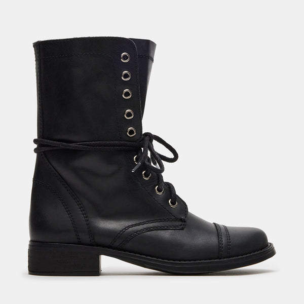 TROOPA3.0 BLACK LEATHER - Women's Shoes - Steve Madden Canada