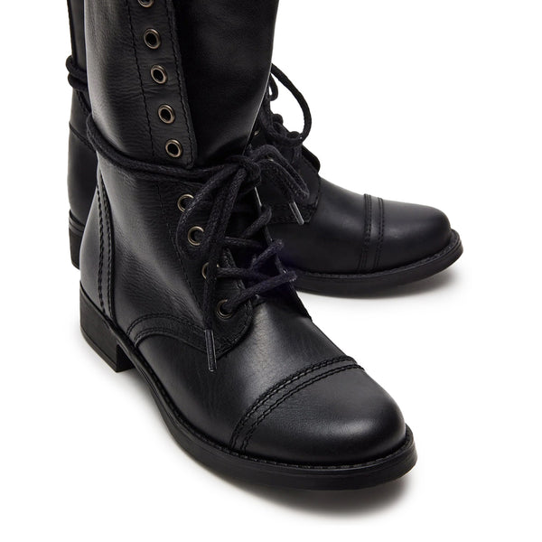 TROOPA3.0 BLACK LEATHER - Women's Shoes - Steve Madden Canada